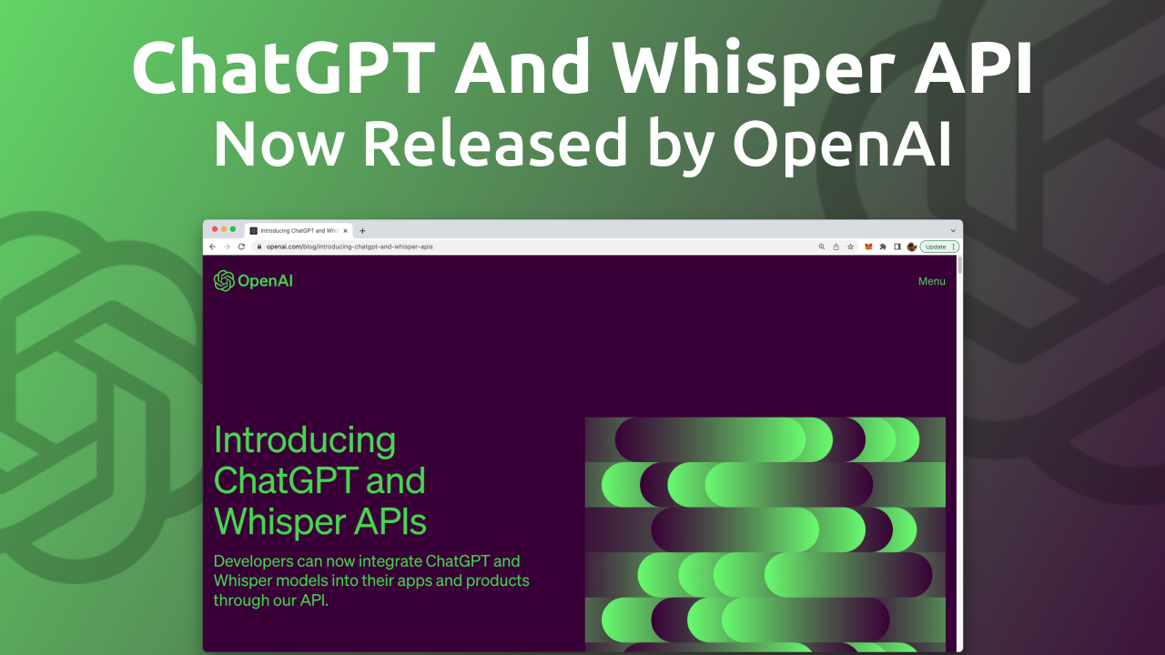 Thumbnail for OpenAI Unveils ChatGPT and Whisper API for Next-Level Conversational AI Development